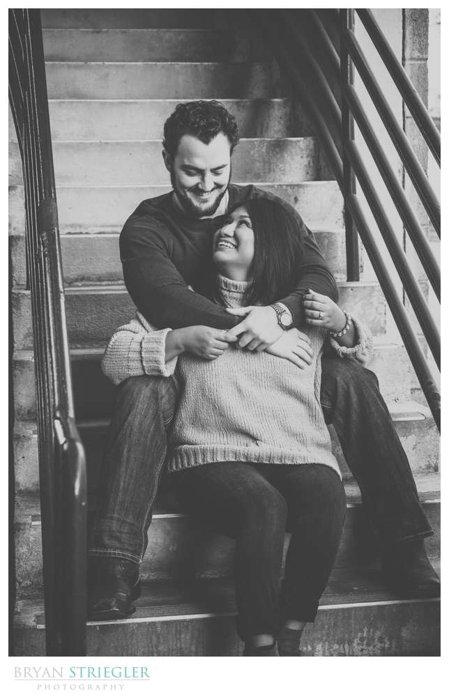 engagements on stairwell